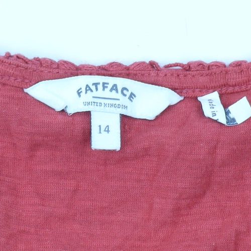 FatFace Women's Red Tunic Blouse Size 14 - Casual Style