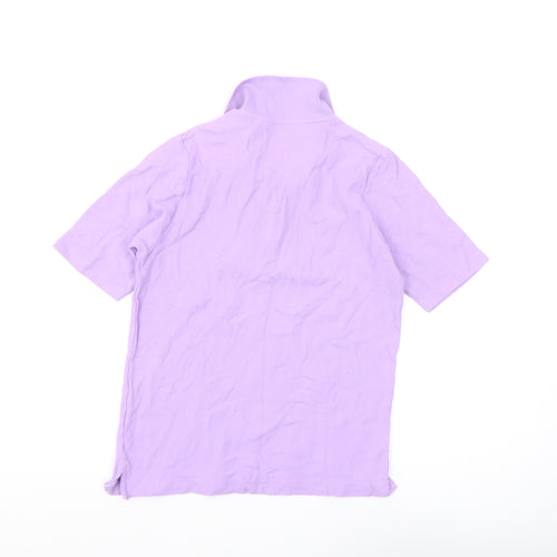 ISLE Women's Purple Polo Shirt S Casual Short Sleeve