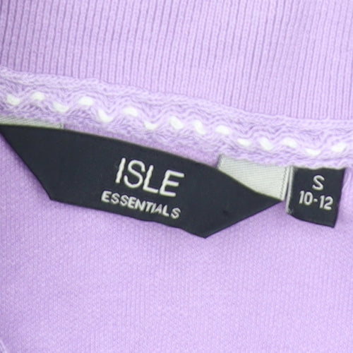 ISLE Women's Purple Polo Shirt S Casual Short Sleeve
