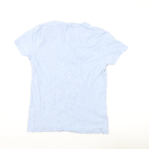 Criminal Men's Blue Cotton Crew Neck T-Shirt Size S