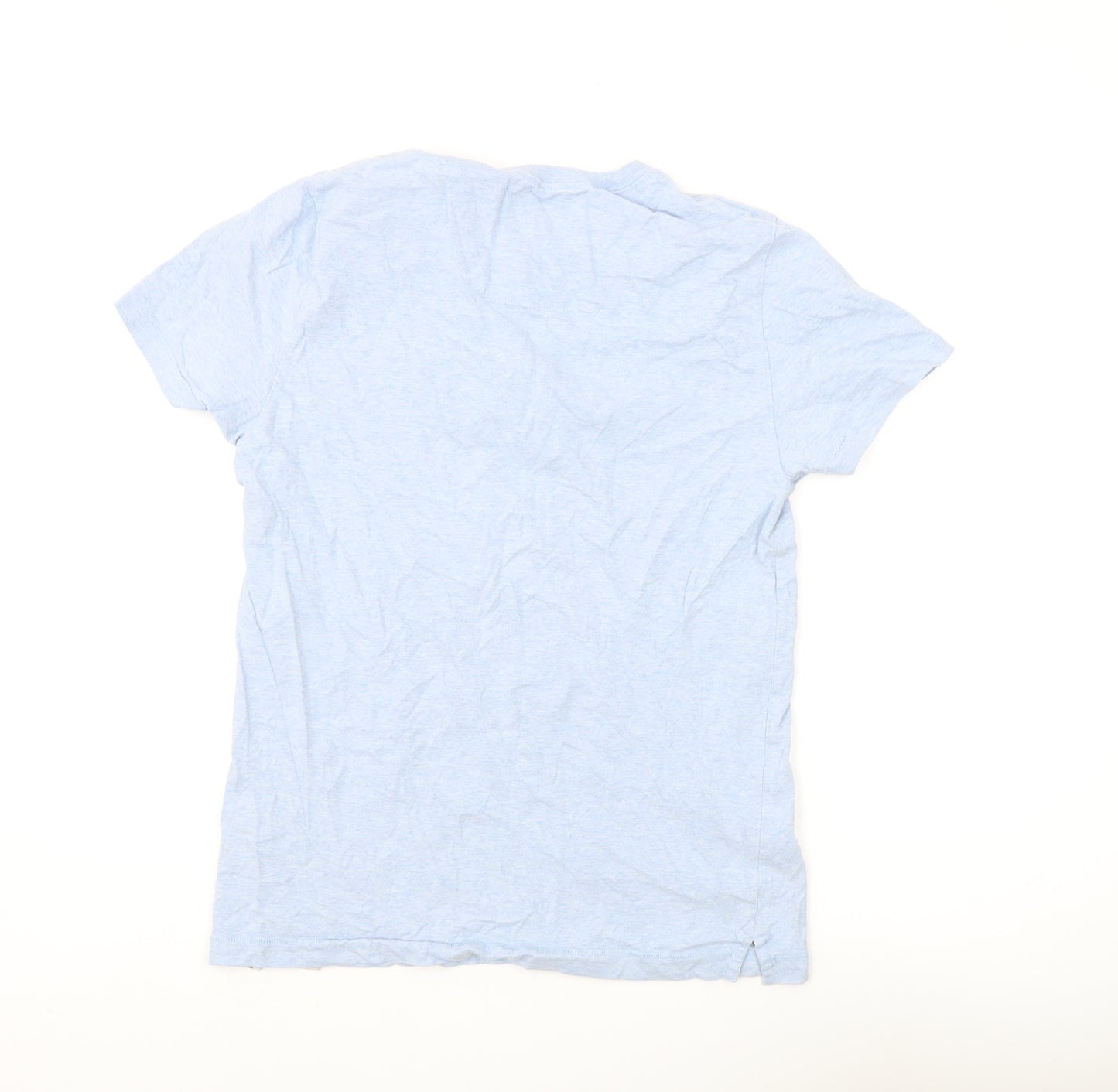 Criminal Men's Blue Cotton Crew Neck T-Shirt Size S