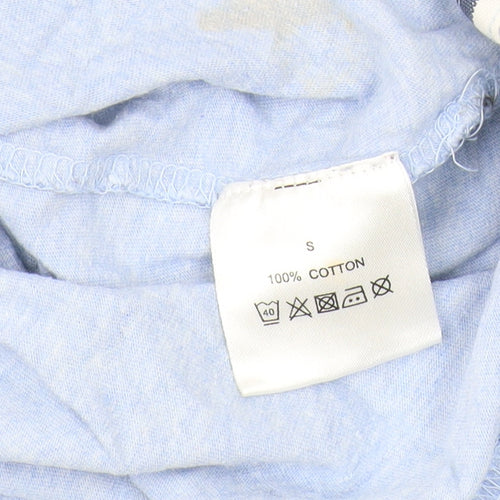 Criminal Men's Blue Cotton Crew Neck T-Shirt Size S