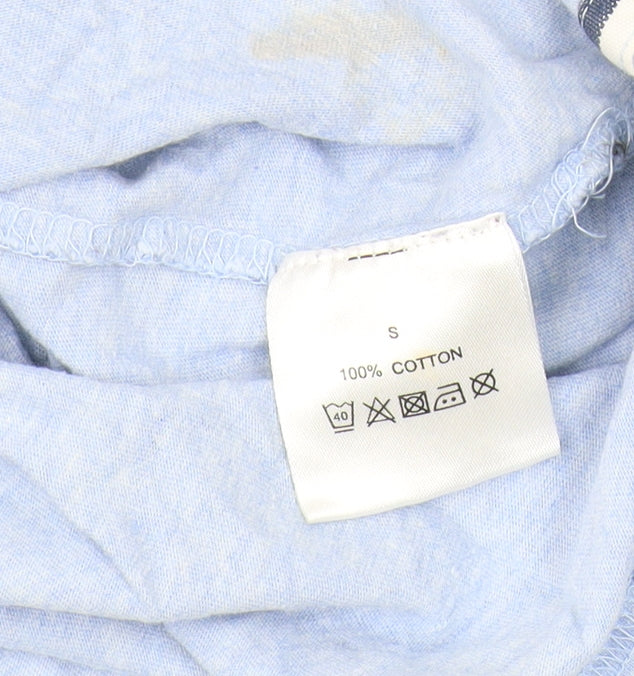 Criminal Men's Blue Cotton Crew Neck T-Shirt Size S