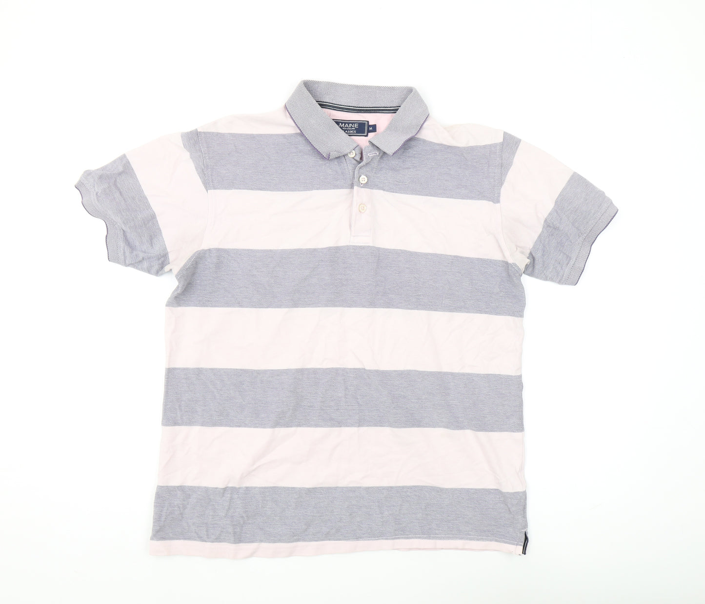 Maine New England Men's Striped Polo M Multicoloured