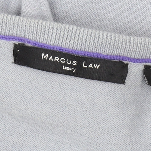 Marcus Law Men's Grey Wool V-Neck Pullover Jumper L