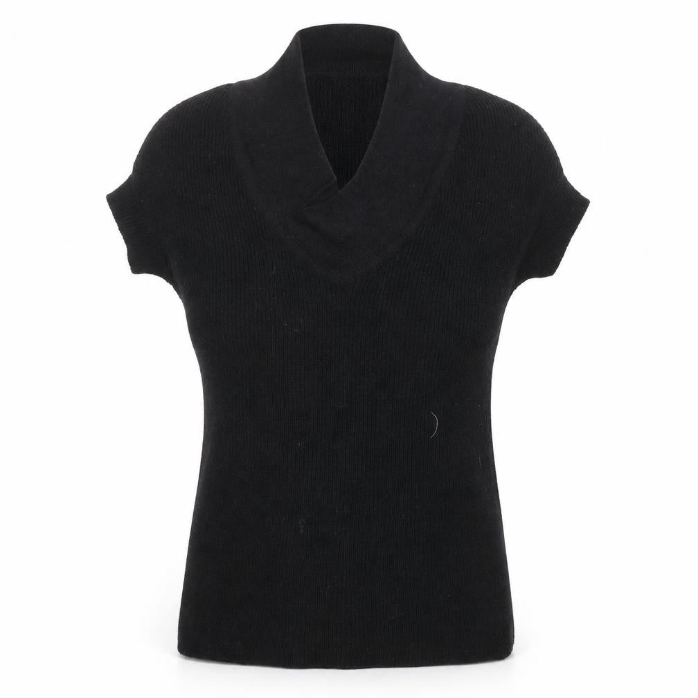 Front view of Mango Collection Women's Black jumper, size 10