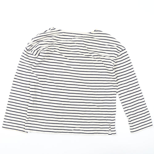Trensic SPAO Women's White Striped Long Sleeve T-Shirt