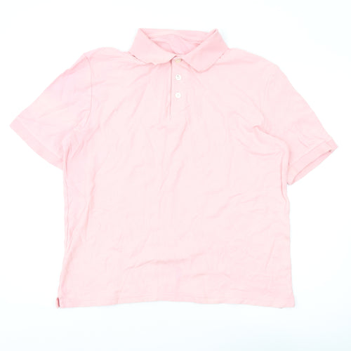 Marks and Spencer Men's Pink Large Polo Cotton Shirt