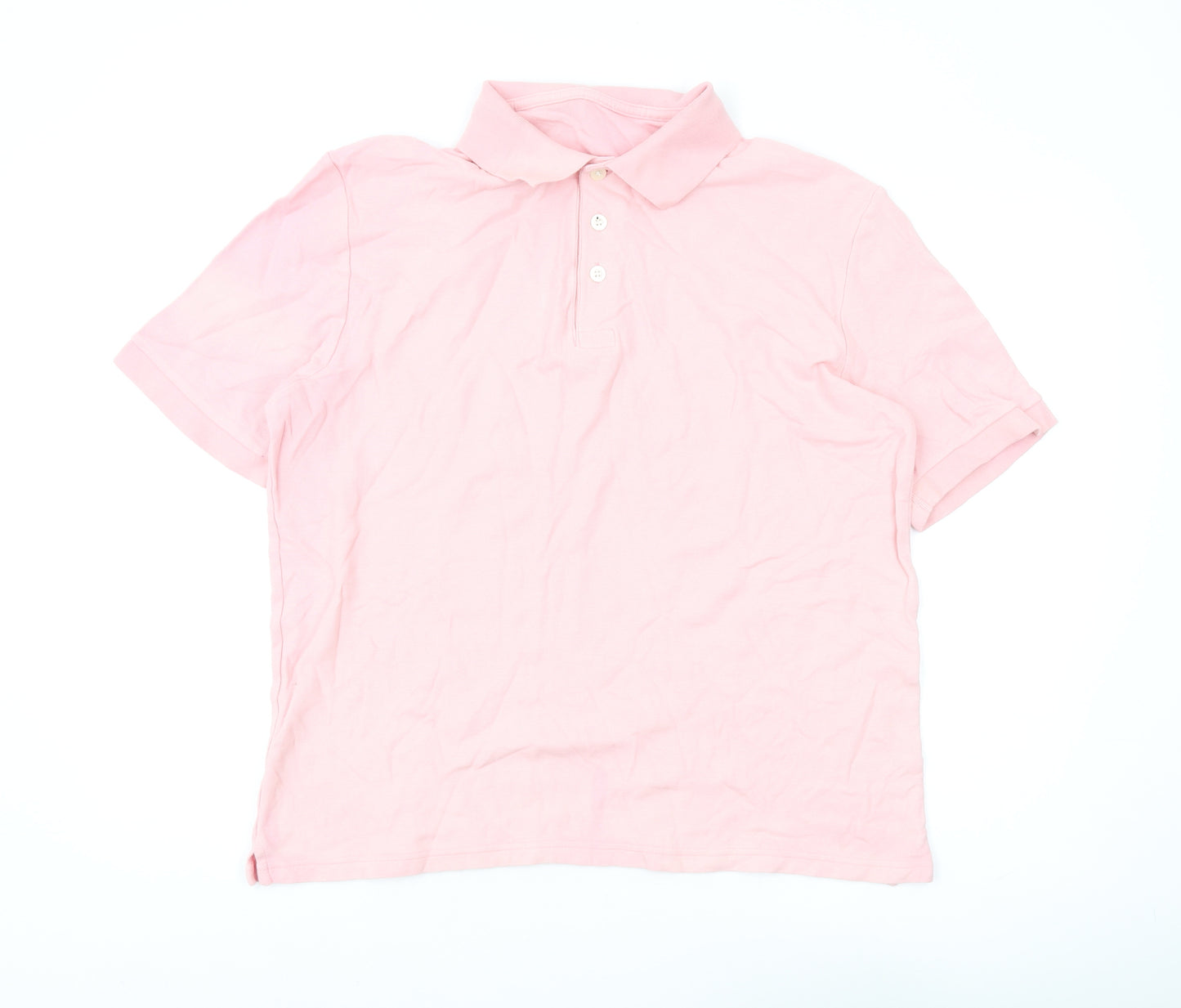 Marks and Spencer Men's Pink Large Polo Cotton Shirt