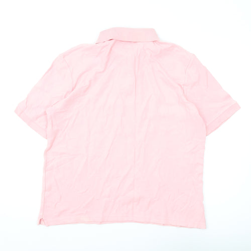 Marks and Spencer Men's Pink Large Polo Cotton Shirt