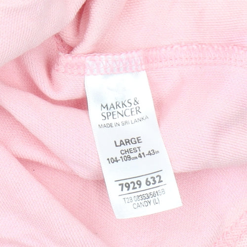 Marks and Spencer Men's Pink Large Polo Cotton Shirt