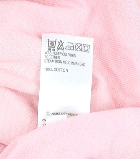 Marks and Spencer Men's Pink Large Polo Cotton Shirt