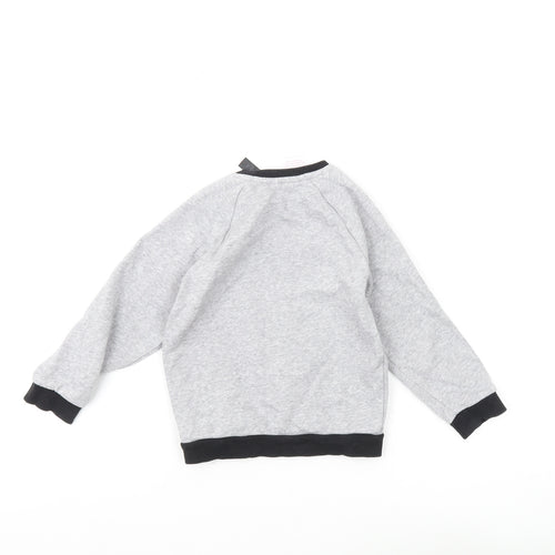 Adidas Boys Grey Pullover Sweatshirt 3-4 Years - Logo Accent