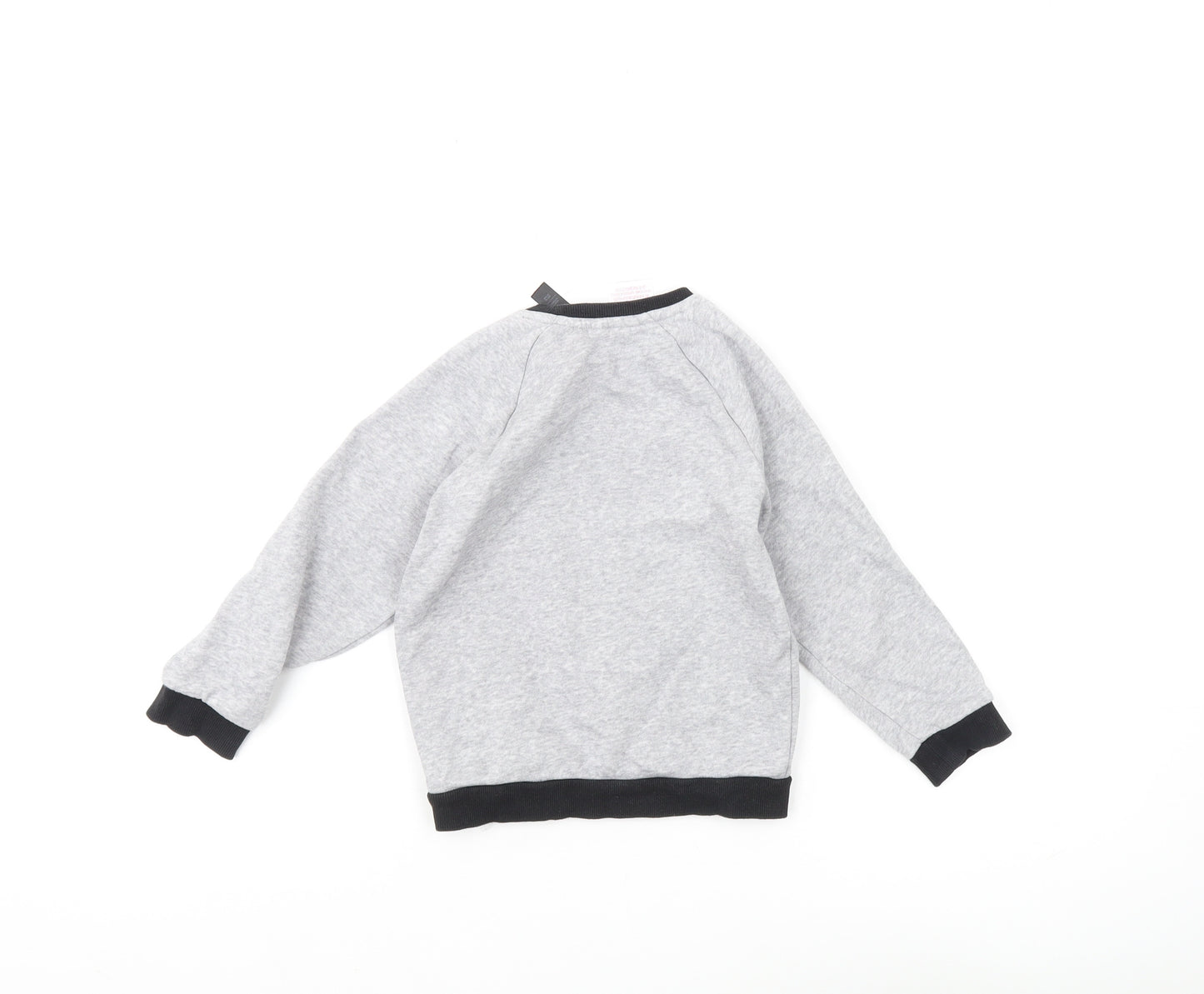 Adidas Boys Grey Pullover Sweatshirt 3-4 Years - Logo Accent