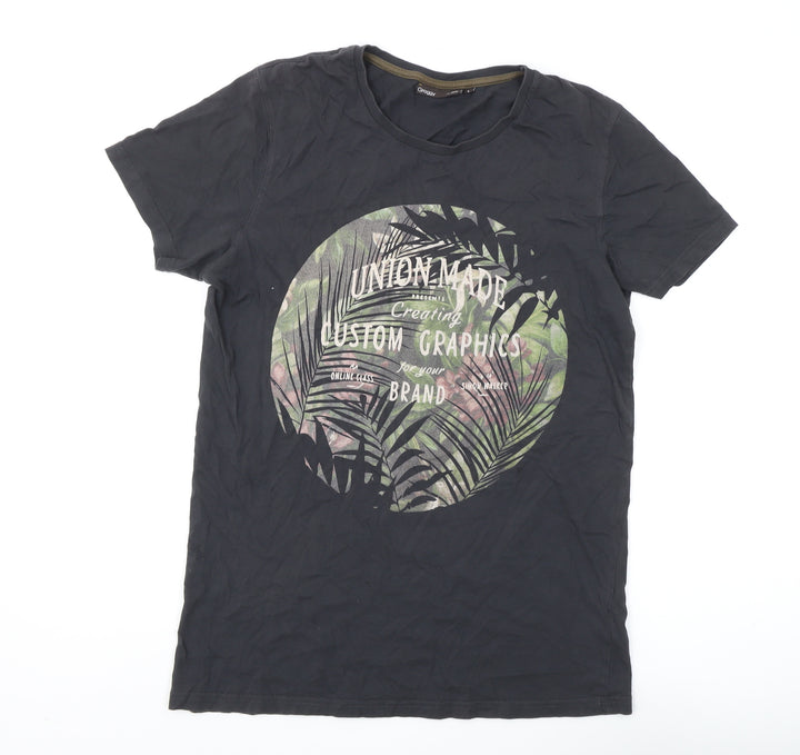 Groggy by JBC Men's Black Graphic T-Shirt L
