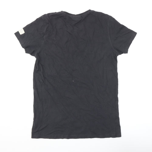 Groggy by JBC Men's Black Graphic T-Shirt L