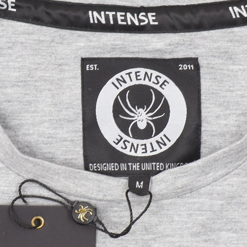 Intense Men's Grey Crew Neck T-Shirt, Size M