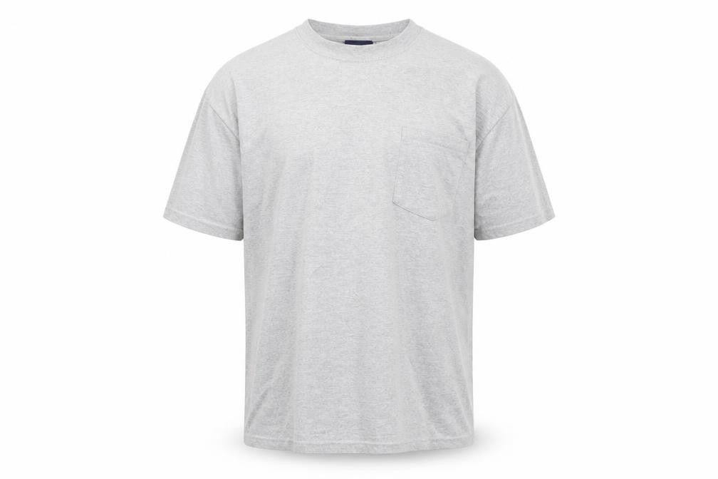 Front view of Route 66 Grey Crew Neck T-Shirt - Men's Medium