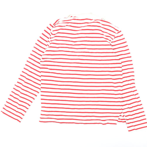Elizabeth Emanuel Women's Red Striped Polo Top M