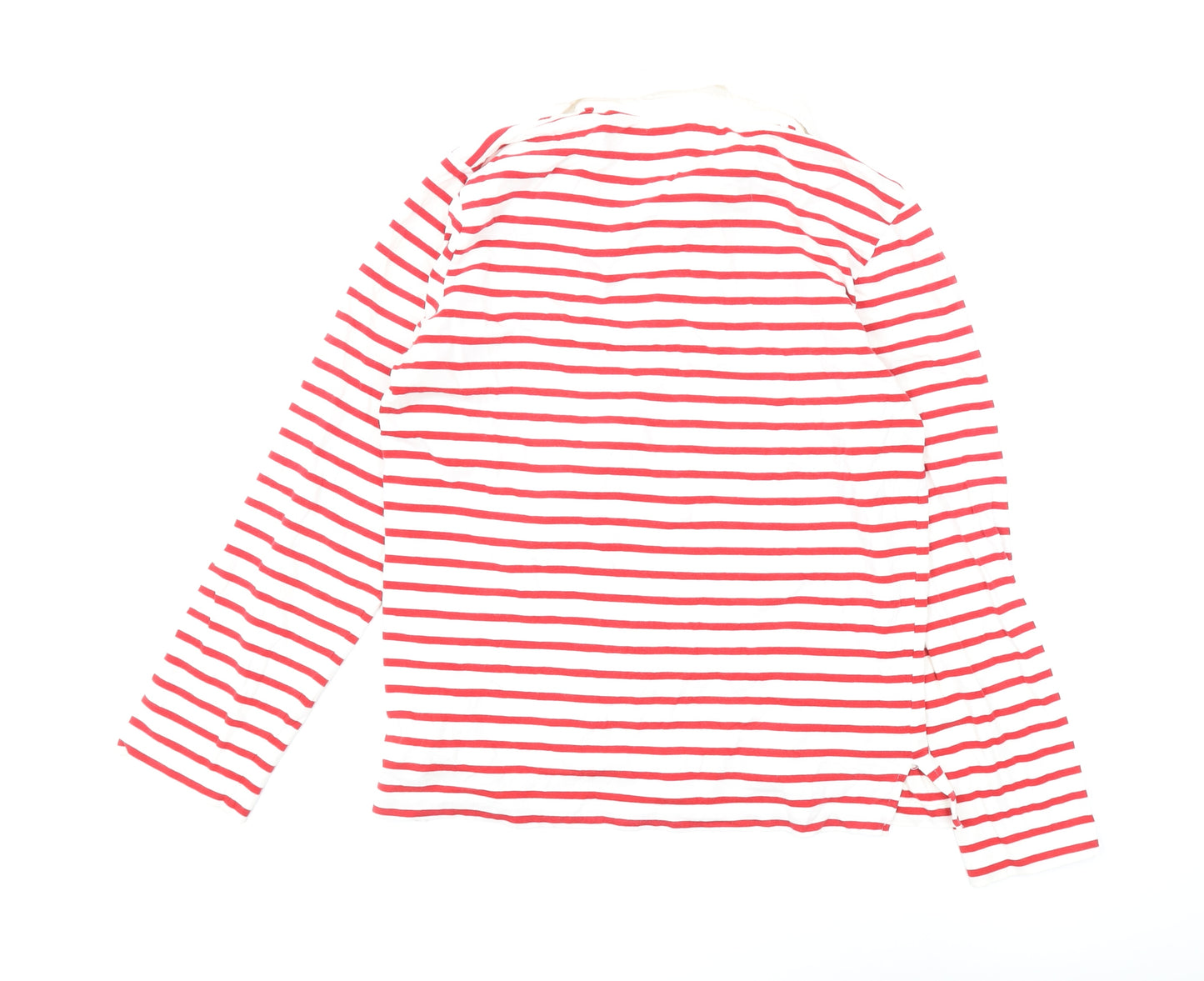Elizabeth Emanuel Women's Red Striped Polo Top M