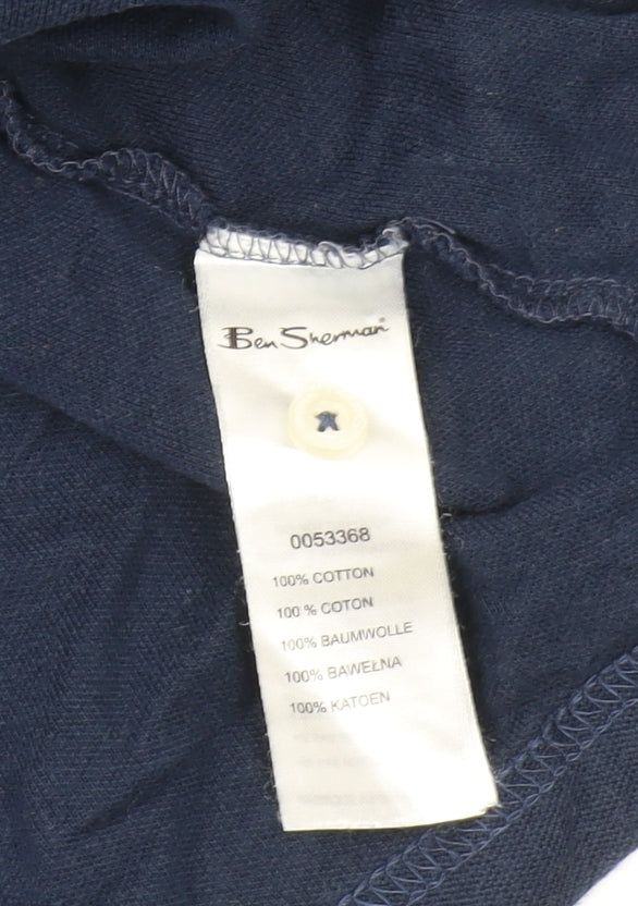Ben Sherman Men's Blue Polo, Size L, Short Sleeve