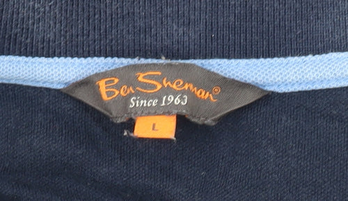 Ben Sherman Men's Blue Polo, Size L, Short Sleeve