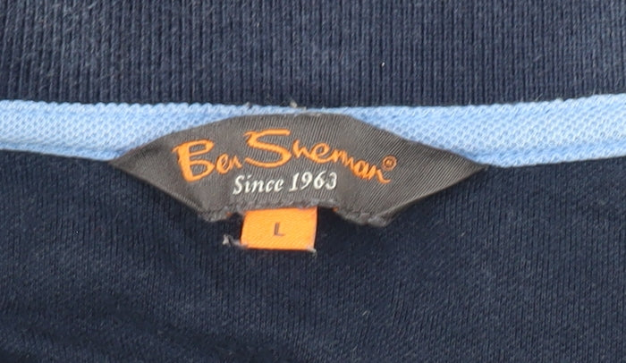 Ben Sherman Men's Blue Polo, Size L, Short Sleeve