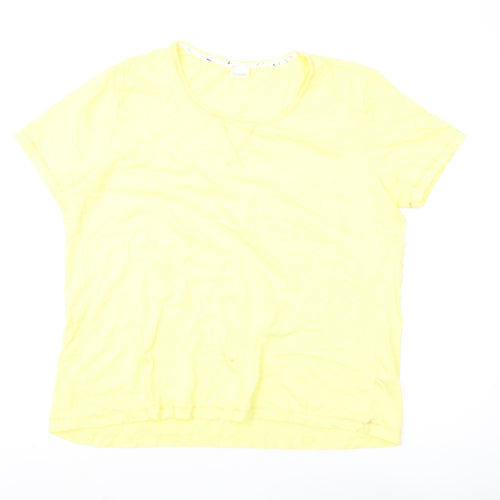 Damart Women's Yellow Basic T-Shirt Size L