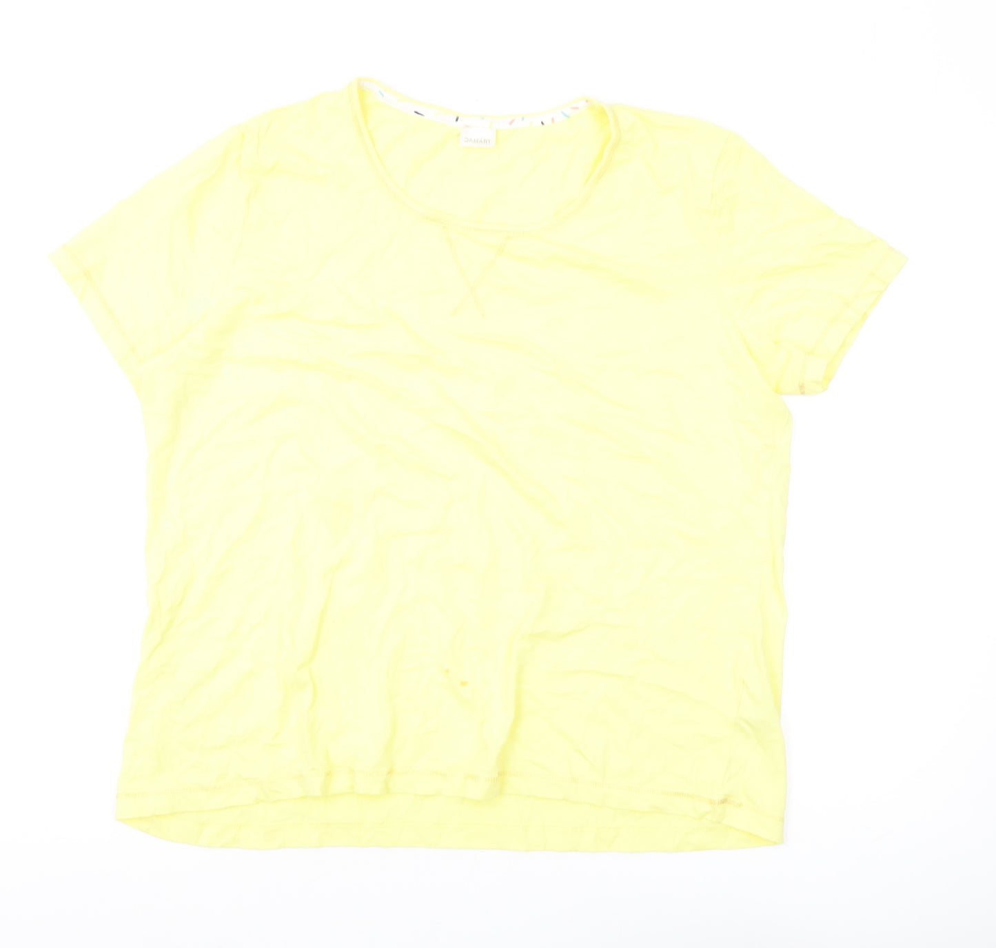 Damart Women's Yellow Basic T-Shirt Size L