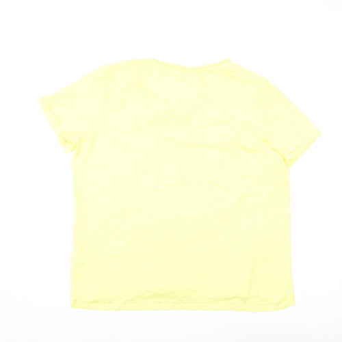 Damart Women's Yellow Basic T-Shirt Size L