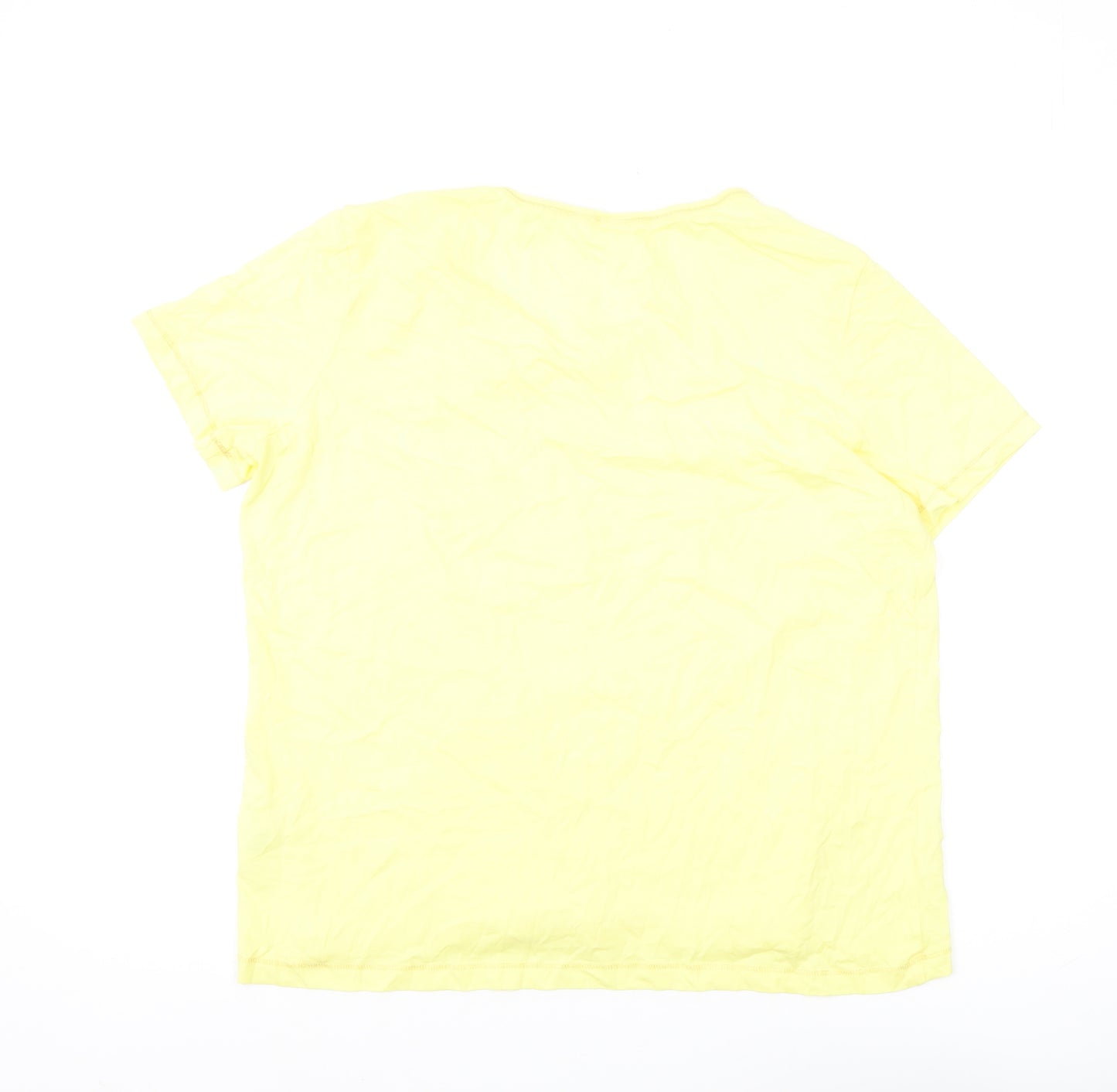 Damart Women's Yellow Basic T-Shirt Size L