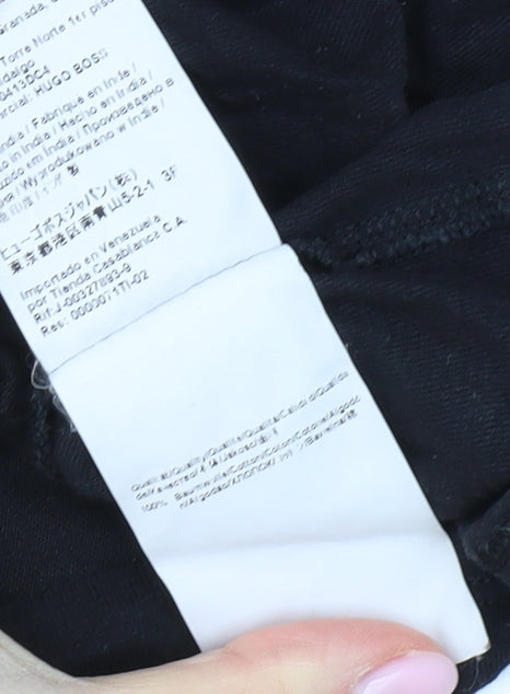 Hugo Boss Men's Black Cotton T-Shirt Size M