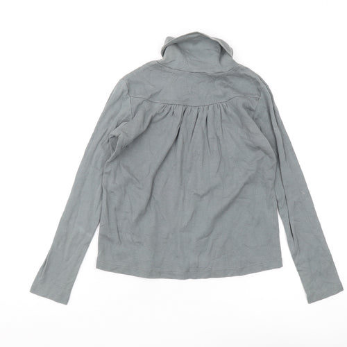 Zef Grey Girls Pullover Casual High Neck Top, Size 10