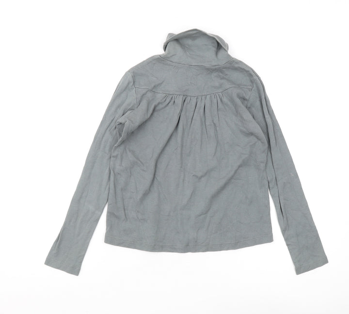 Zef Grey Girls Pullover Casual High Neck Top, Size 10