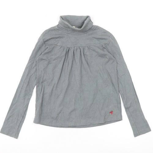 Zef Grey Girls Pullover Casual High Neck Top, Size 10
