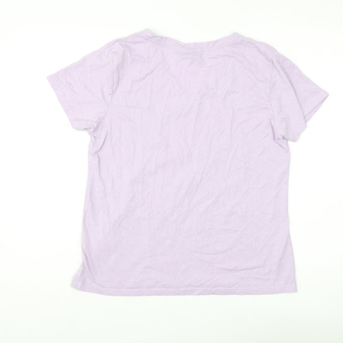 LA Gear Women's Purple V-Neck T-Shirt Size 14