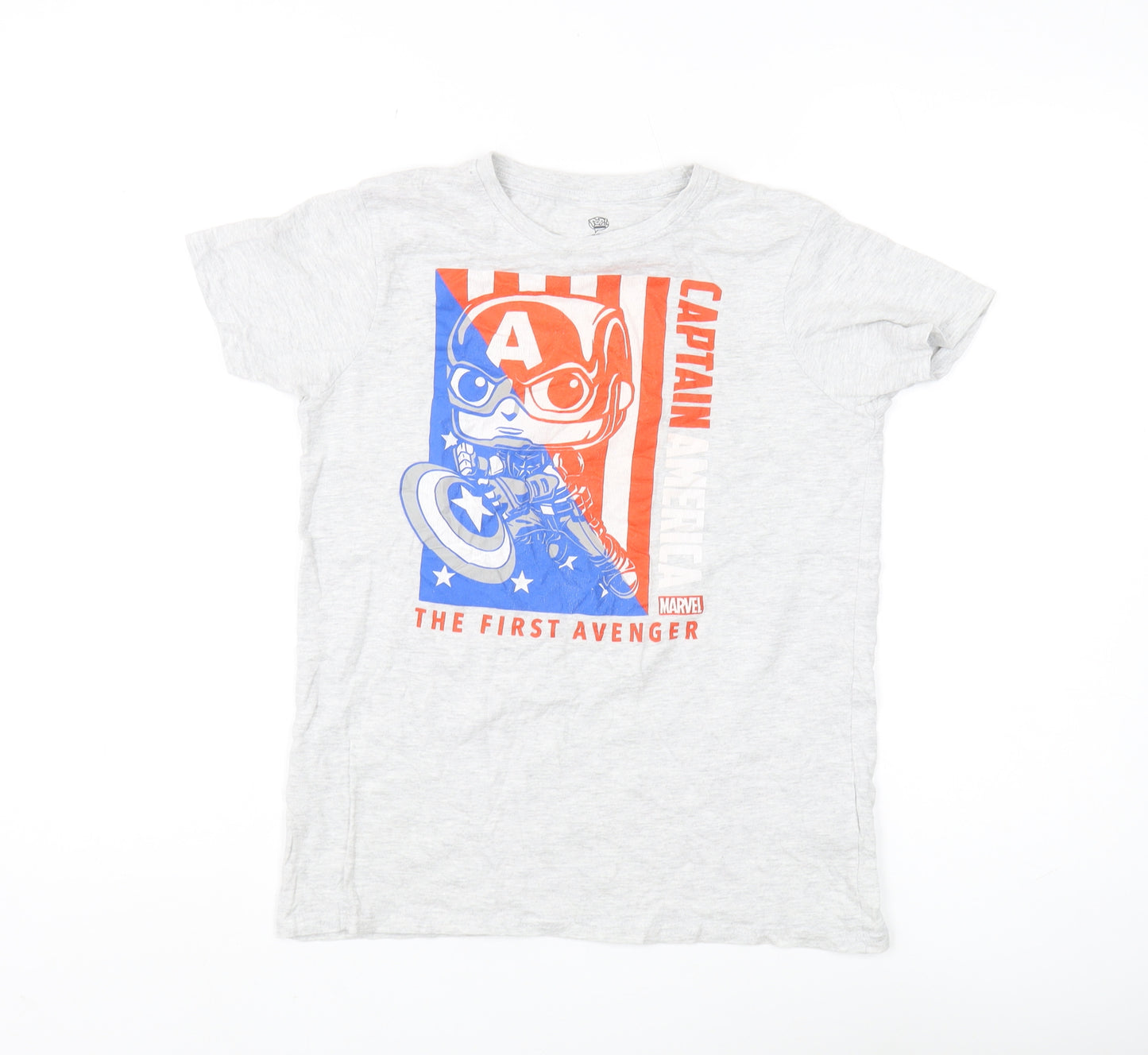 Marvel Boys Grey T-Shirt, Short Sleeve, 11-12 Years