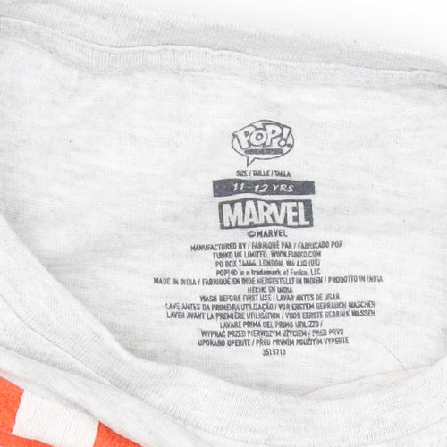 Marvel Boys Grey T-Shirt, Short Sleeve, 11-12 Years