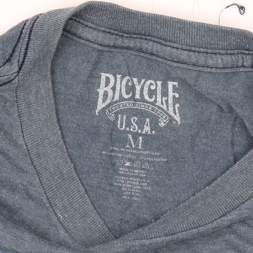 Bicycle Men's Blue Graphic T-Shirt M