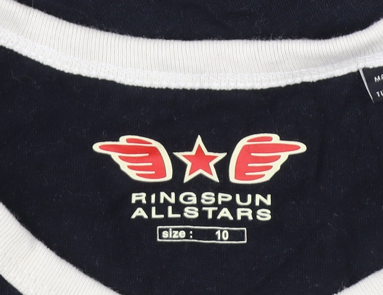 Ringspun Women's Black Tank Top, Size 10, Music Theme