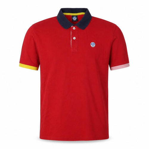 North Sails Men's Red Polo Shirt L Cotton Regular Fit