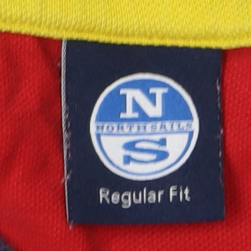 North Sails Men's Red Polo Shirt L Cotton Regular Fit