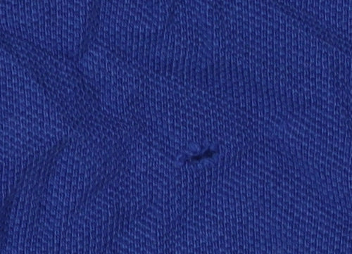 Score Draw Men's Blue Retro Polo L Short Sleeve