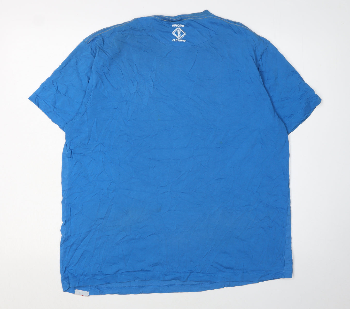 Obscene Clothing Men's Blue Graphic Beer T-Shirt - L