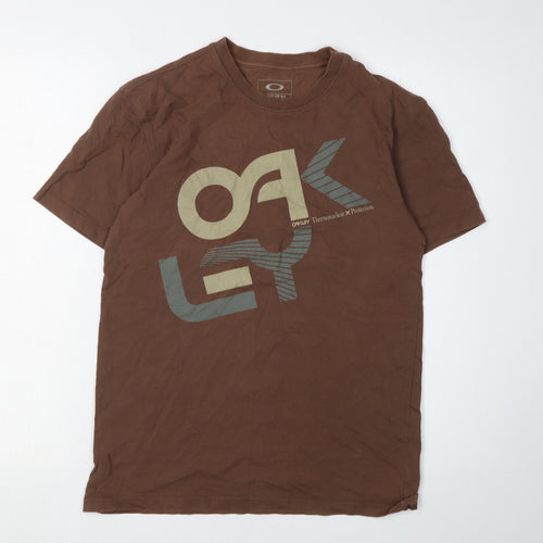Oakley Men's Brown Graphic Short Sleeve T-Shirt S