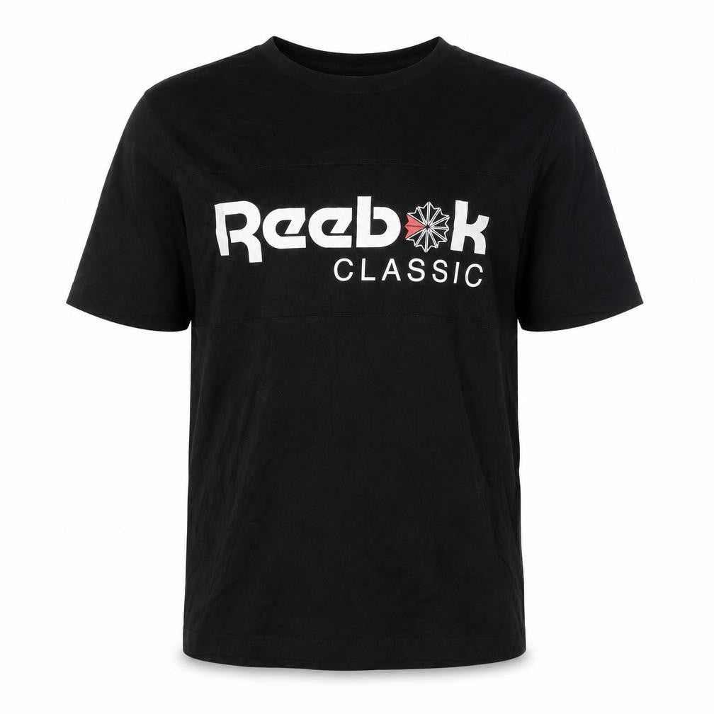 Front view of Reebok Men’s Black Medium Classic T-Shirt