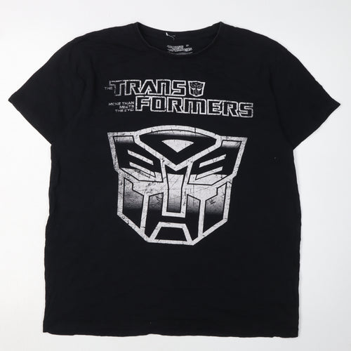 Bravado Men's Black Transformers Graphic Print T-Shirt M
