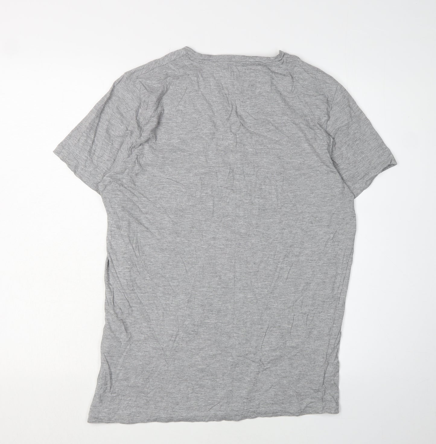 Jack & Jones Grey Men's Graphic T-Shirt Size L