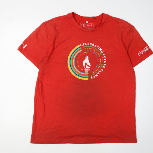 Coca-Cola Men's Red XL Olympic T-Shirt - Eco-Friendly