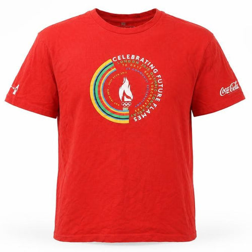 Coca-Cola Men's Red XL Olympic T-Shirt - Eco-Friendly